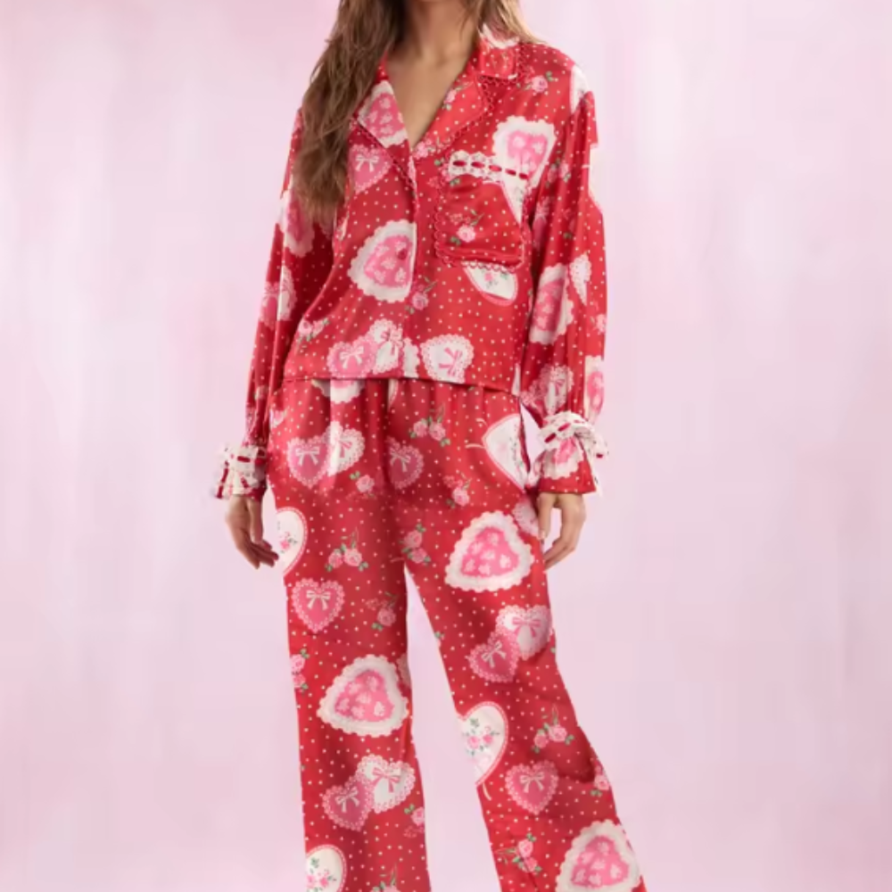 Heart Print Valentine's PJ Set