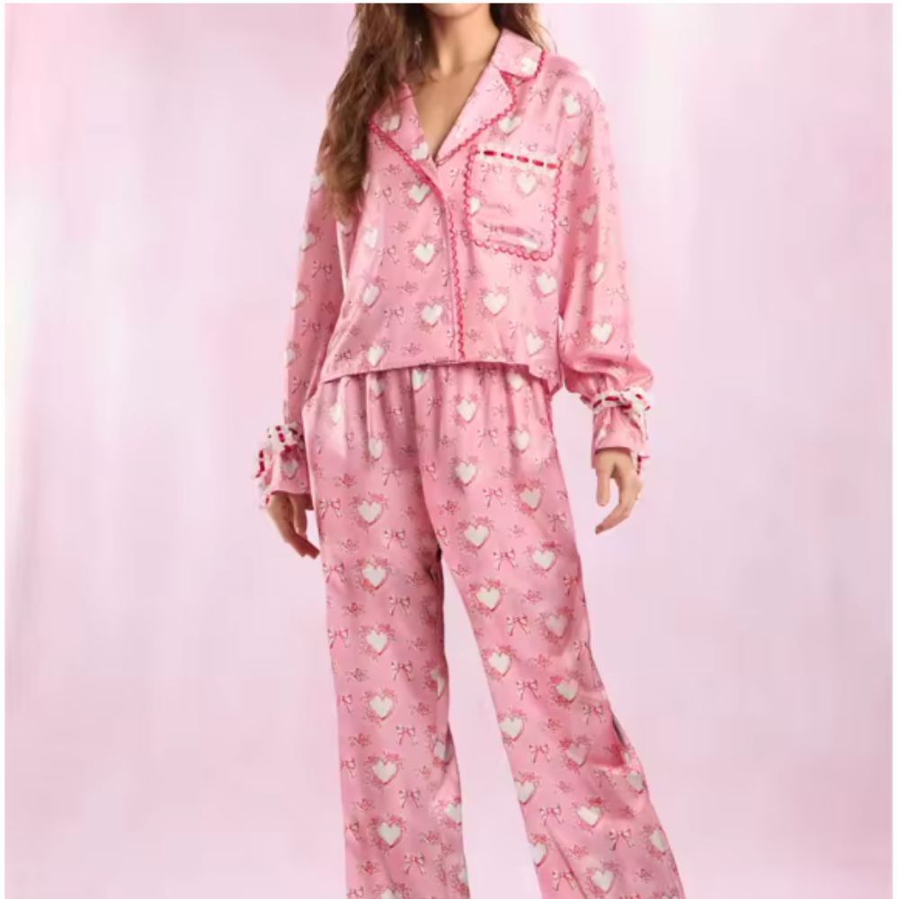 Heart Print Valentine's PJ Set