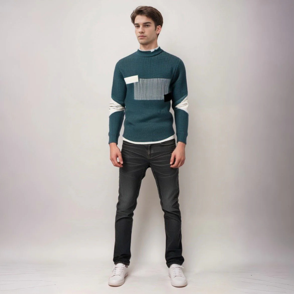 Men's Knitted Sweater Soft Cotton Blend