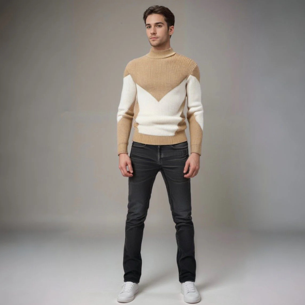 Men's Knitted Sweater Soft Cotton Blend