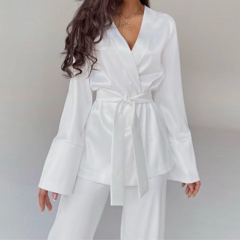 Long Sleeve Robe PJ Set