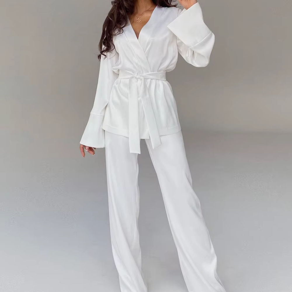 Long Sleeve Robe PJ Set