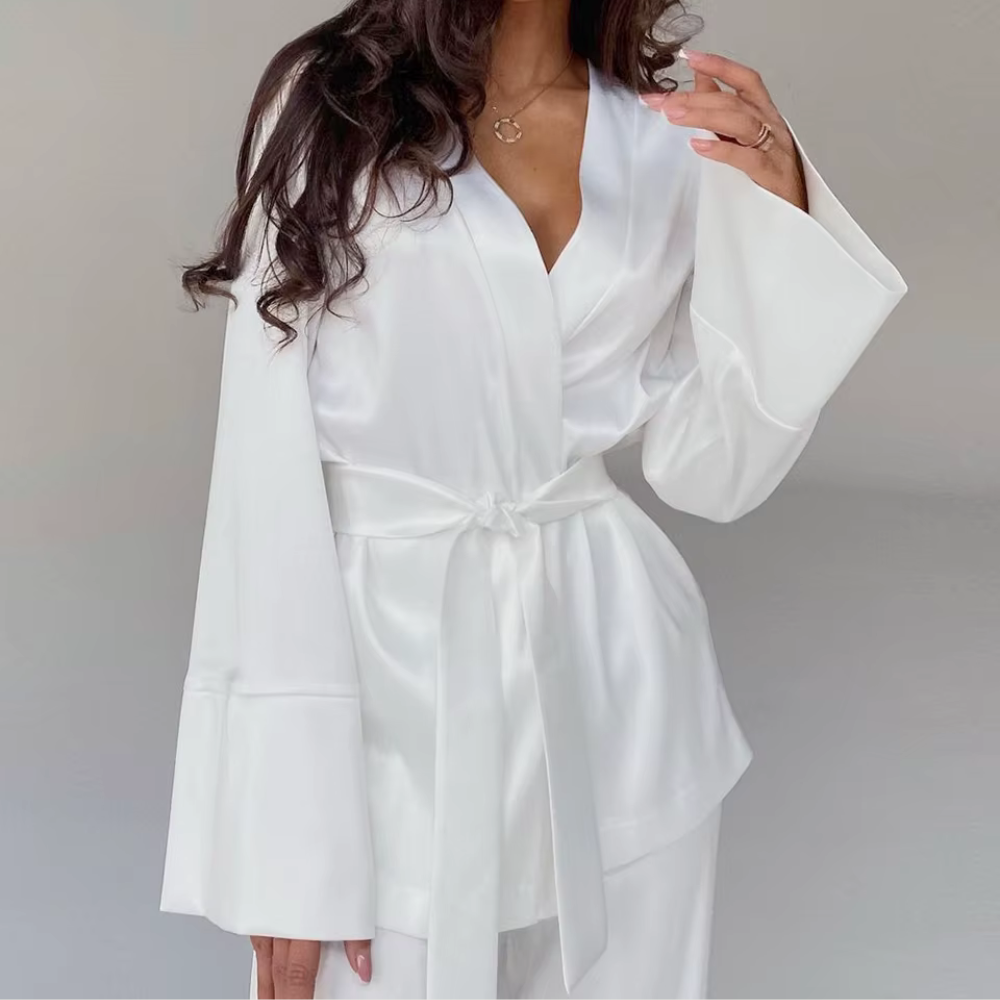 Long Sleeve Robe PJ Set