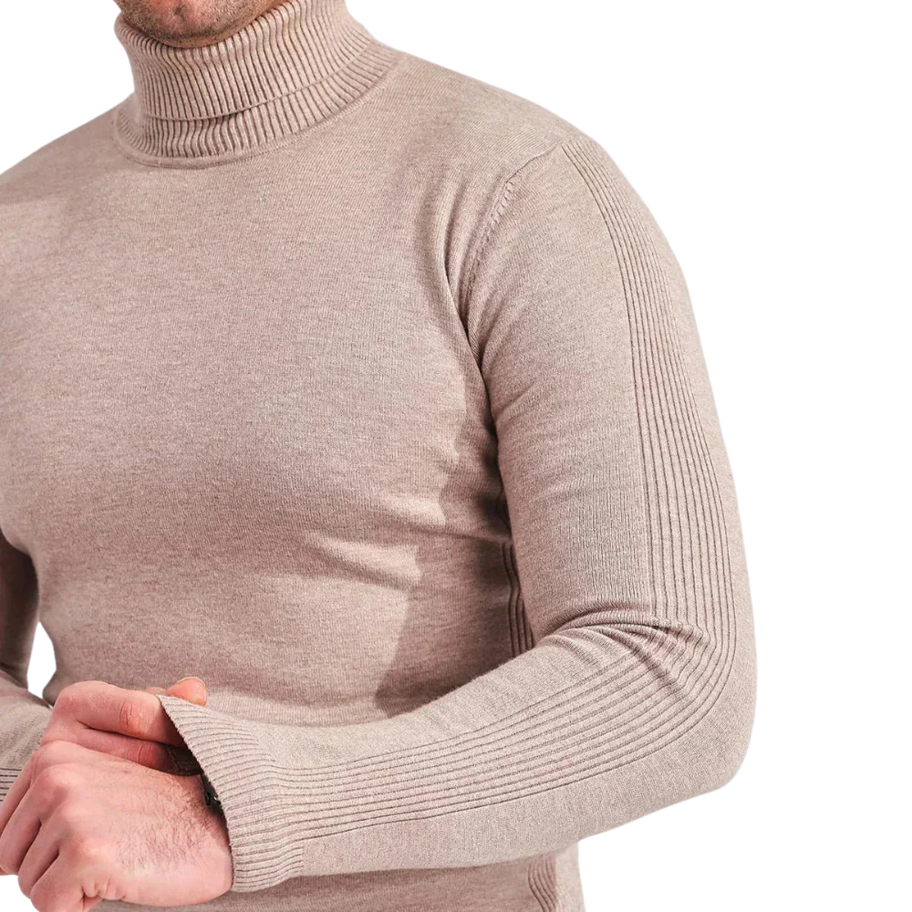 Luxurious Wool Blend Men's Turtleneck