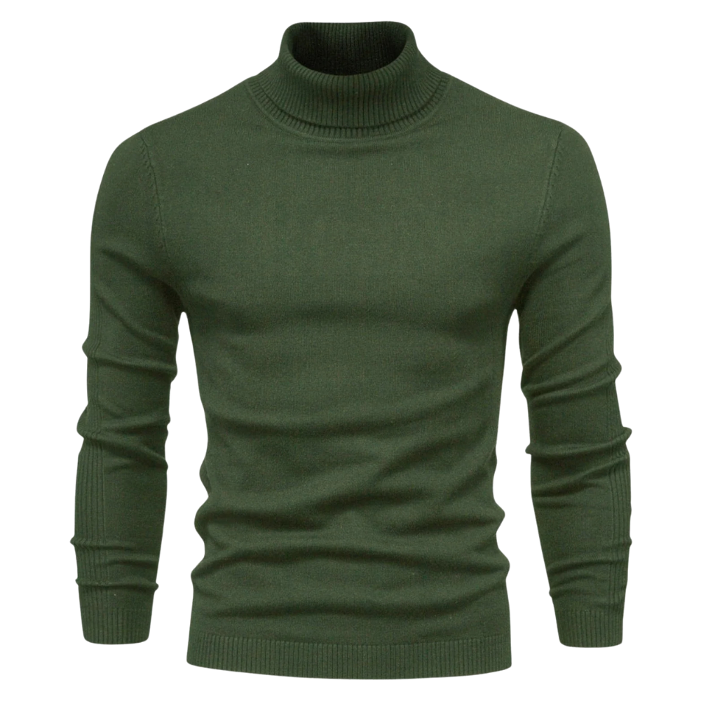 Luxurious Wool Blend Men's Turtleneck