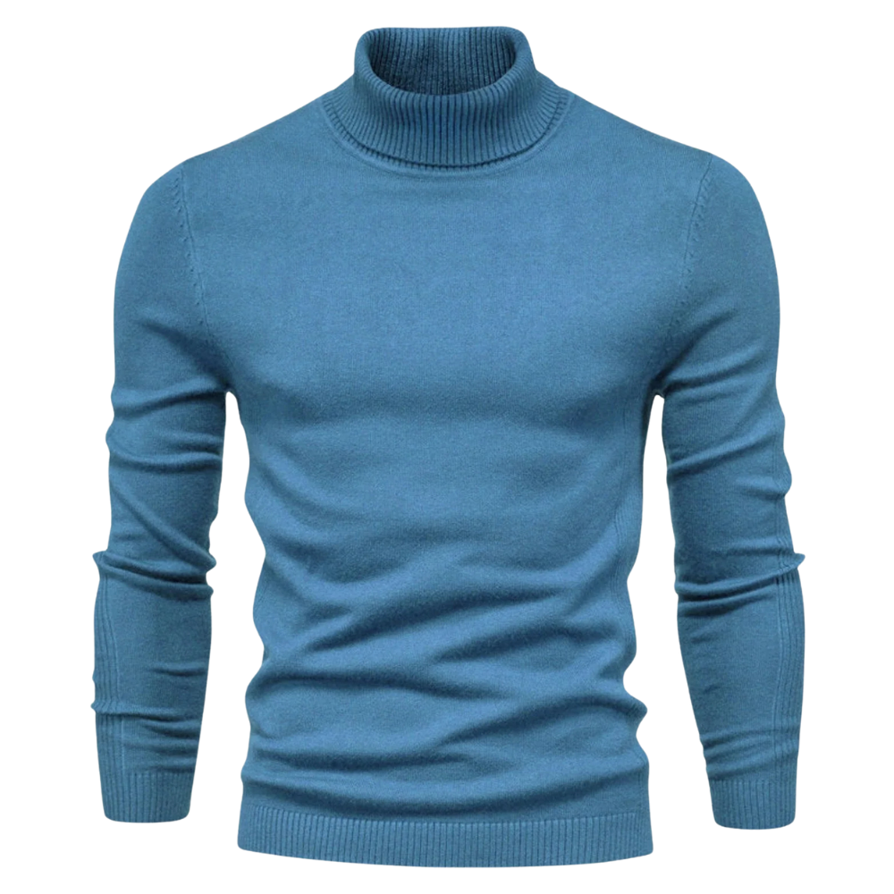 Luxurious Wool Blend Men's Turtleneck