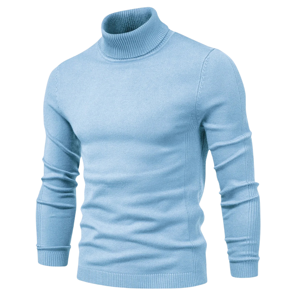 Luxurious Wool Blend Men's Turtleneck