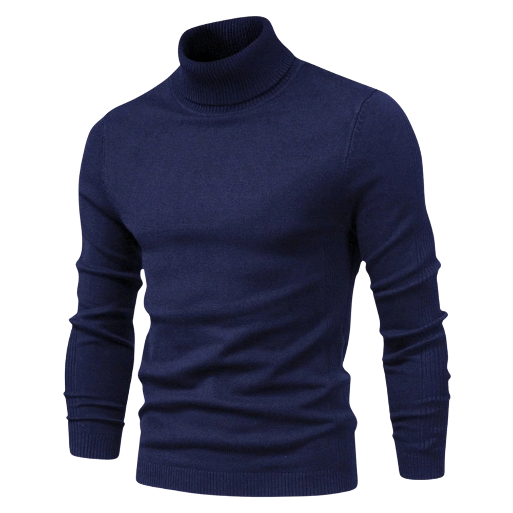 Luxurious Wool Blend Men's Turtleneck