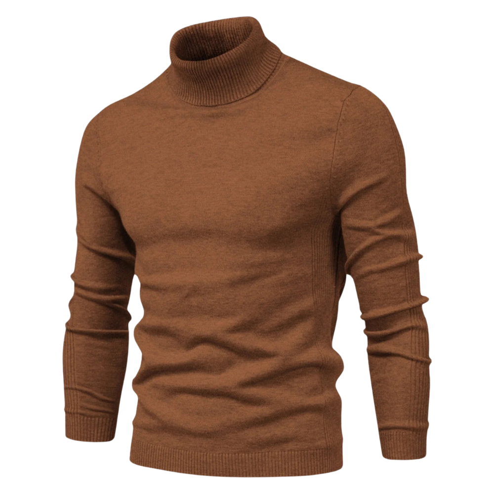 Luxurious Wool Blend Men's Turtleneck