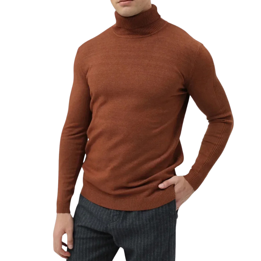 Luxurious Wool Blend Men's Turtleneck