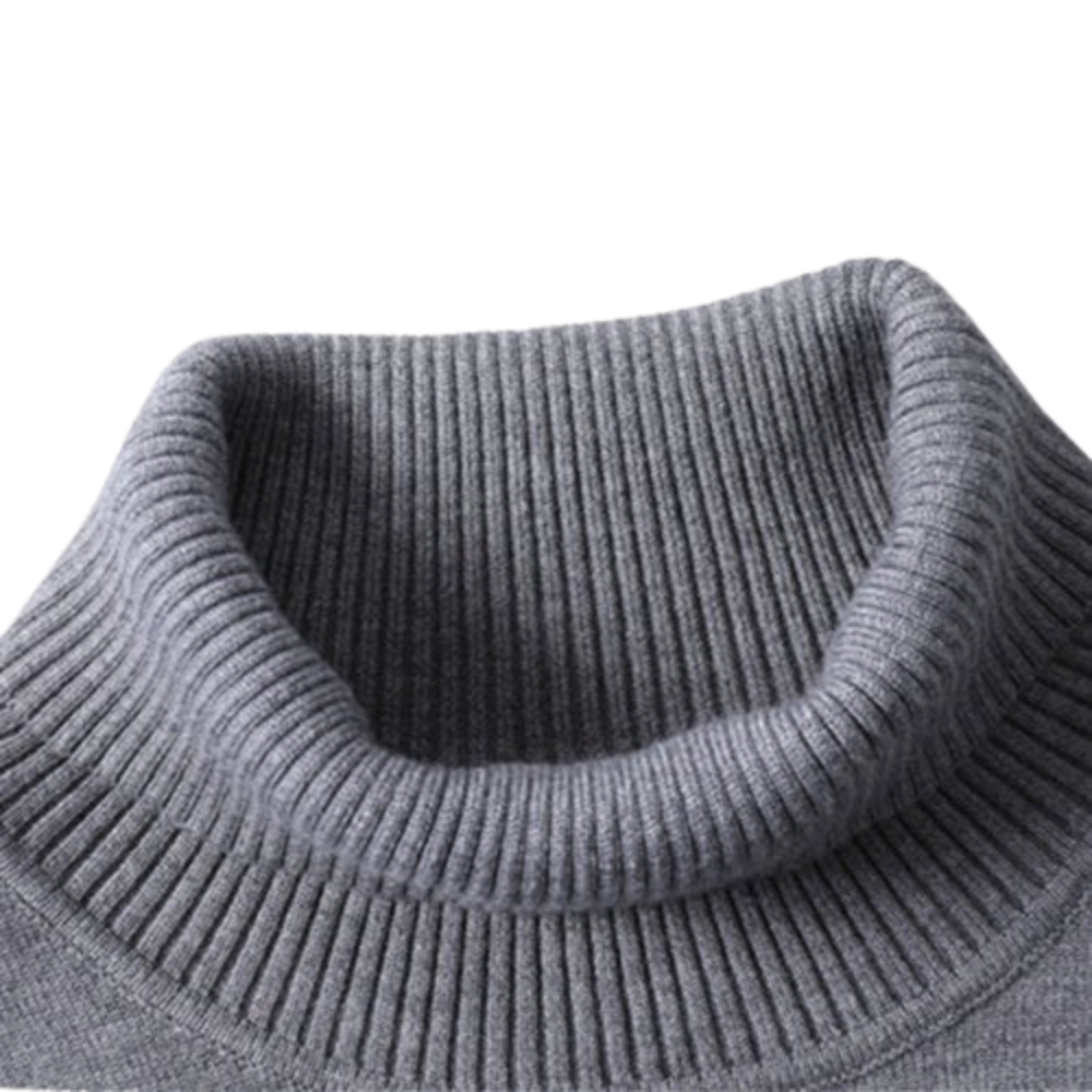 Luxurious Wool Blend Men's Turtleneck