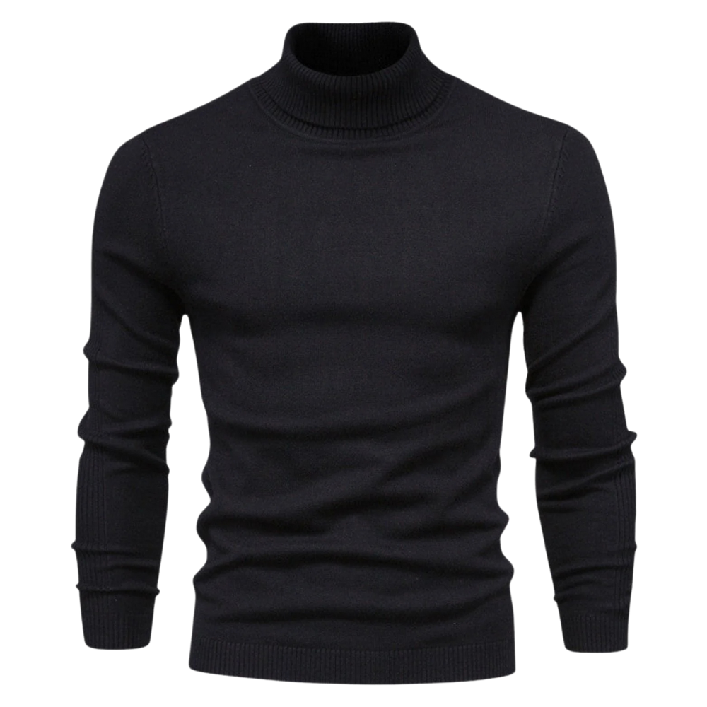 Luxurious Wool Blend Men's Turtleneck