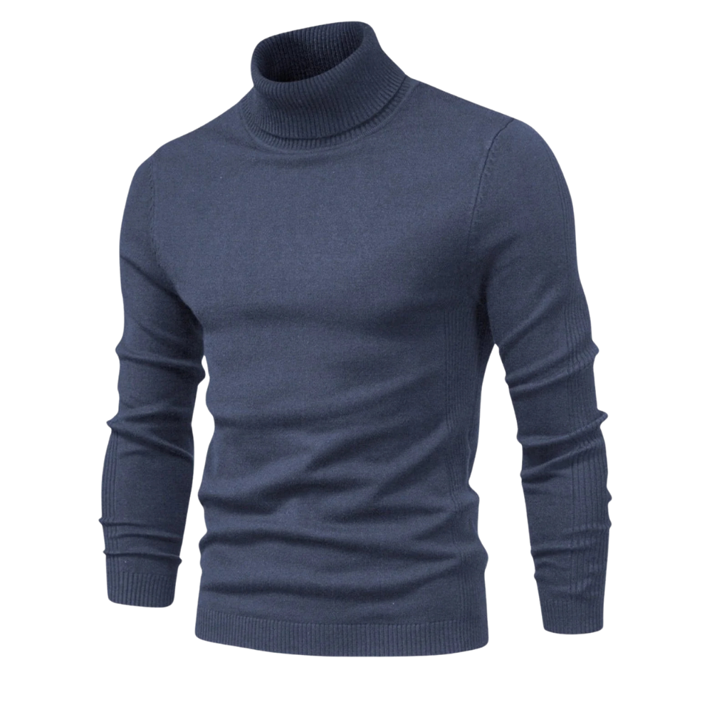 Luxurious Wool Blend Men's Turtleneck