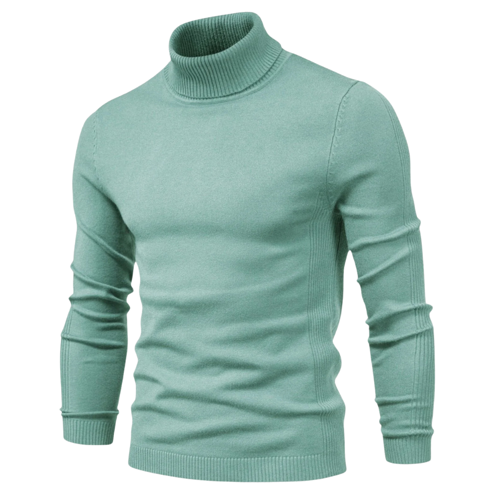 Luxurious Wool Blend Men's Turtleneck