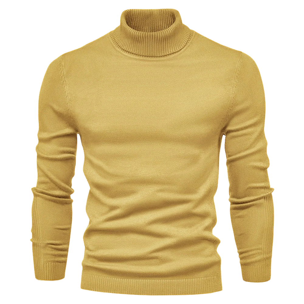 Luxurious Wool Blend Men's Turtleneck