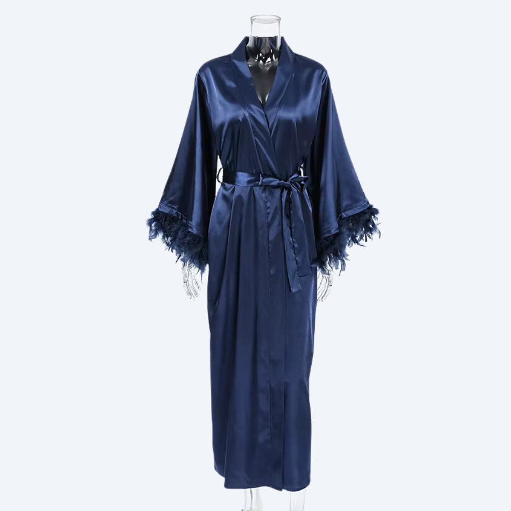 Maxi Feather Sleeve Night Robe