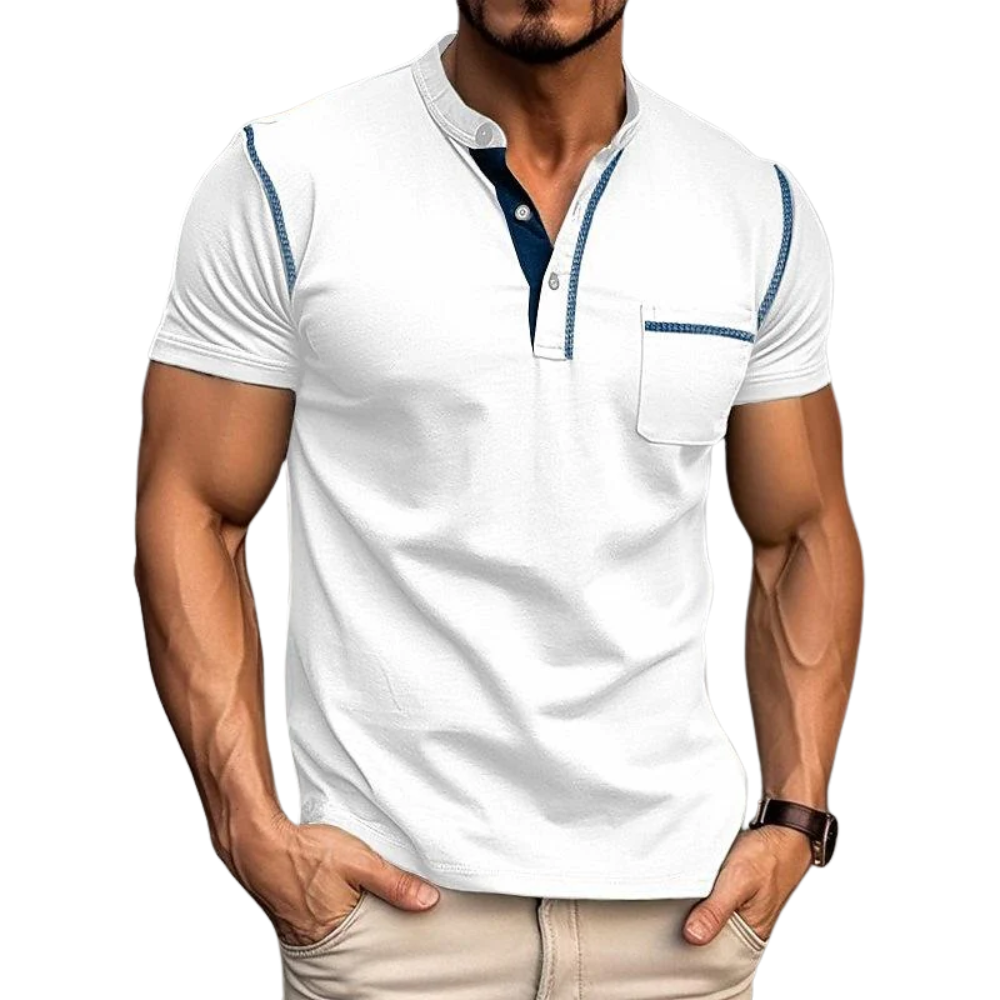 Men’s Elegant Henley Collar Shirt