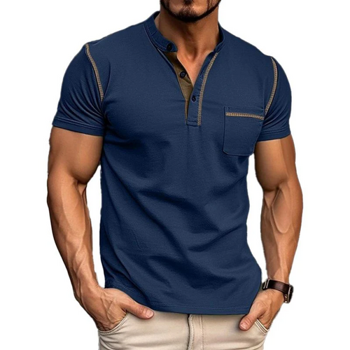 Men’s Elegant Henley Collar Shirt