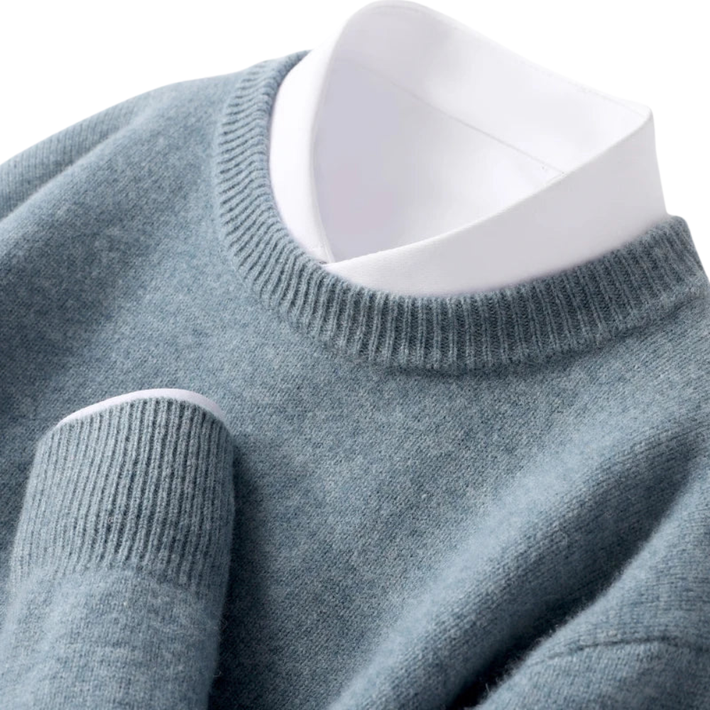 Men's Wool Sweater With Round Neck