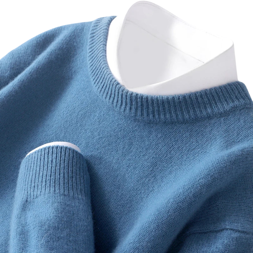 Men's Wool Sweater With Round Neck