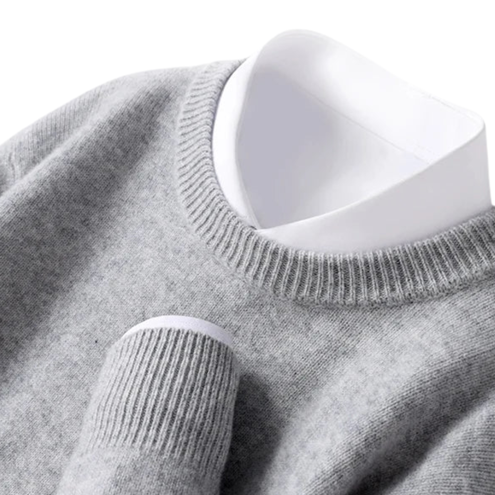 Men's Wool Sweater With Round Neck