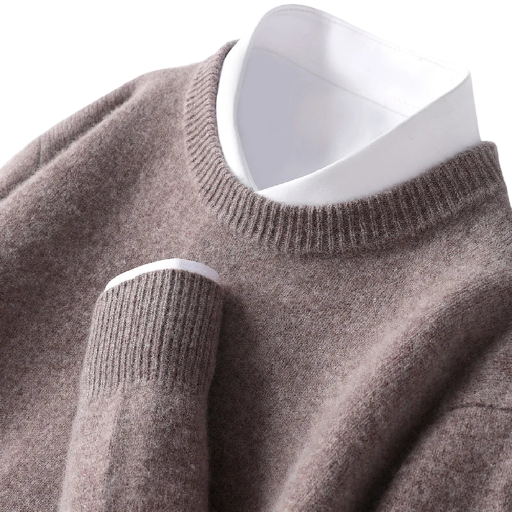 Men's Wool Sweater With Round Neck