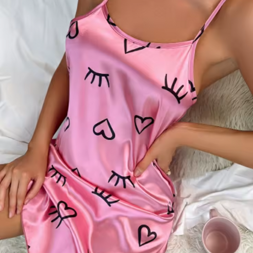 Mini Slip Hearts Night Dress