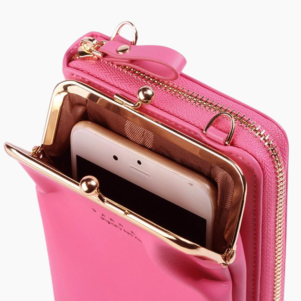 Multifunctional Large Capacity Kiss-Lock Phone Bag