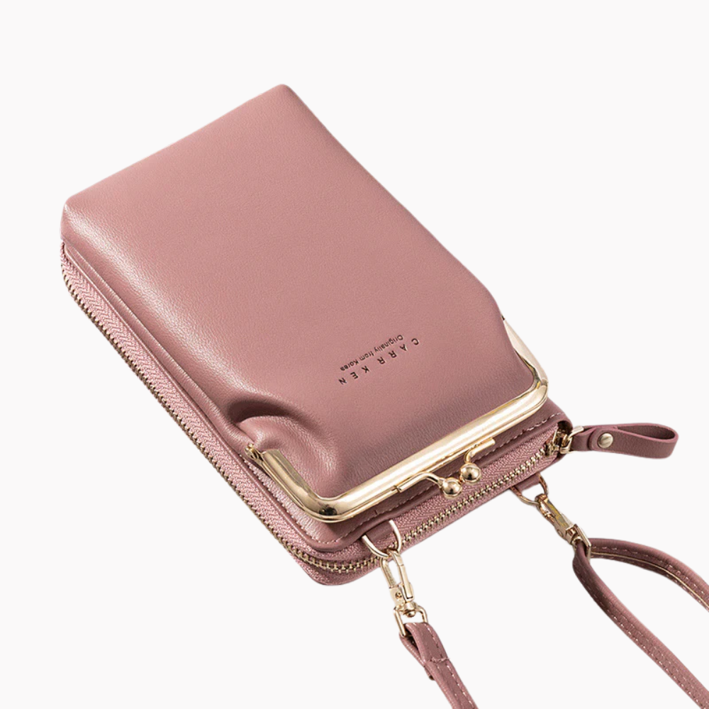 Multifunctional Large Capacity Kiss-Lock Phone Bag