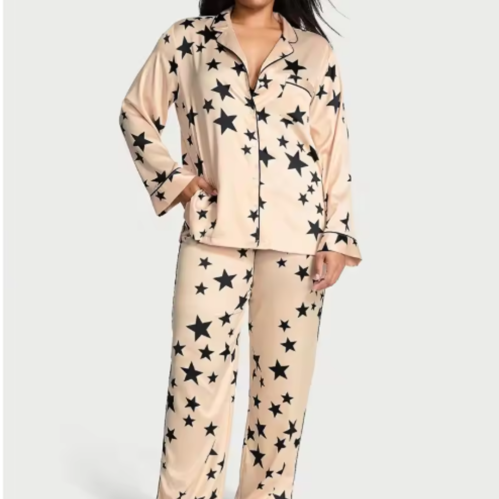 Print Loungewear Silk Set