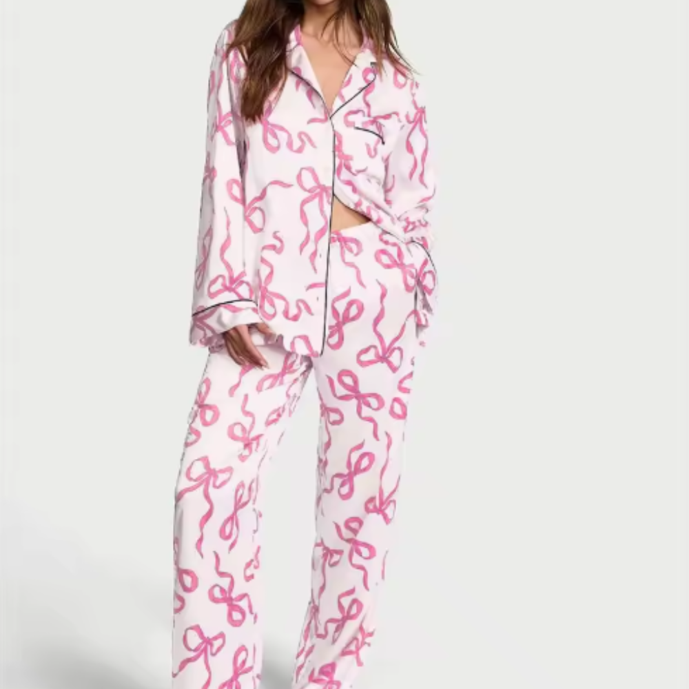 Print Loungewear Silk Set