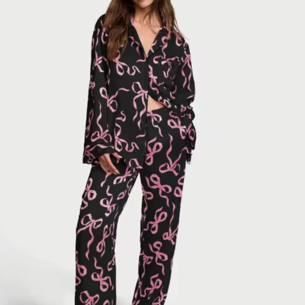 Print Loungewear Silk Set