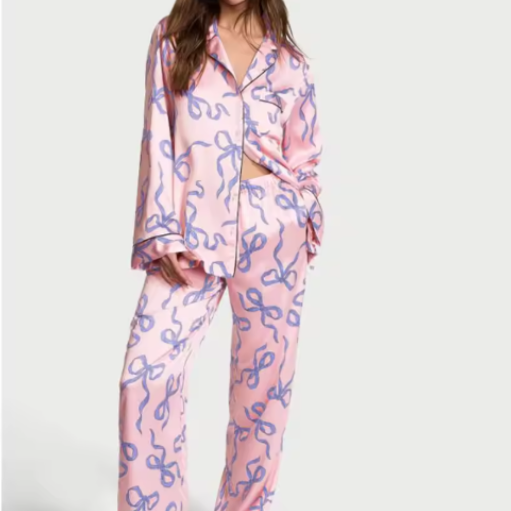 Print Loungewear Silk Set