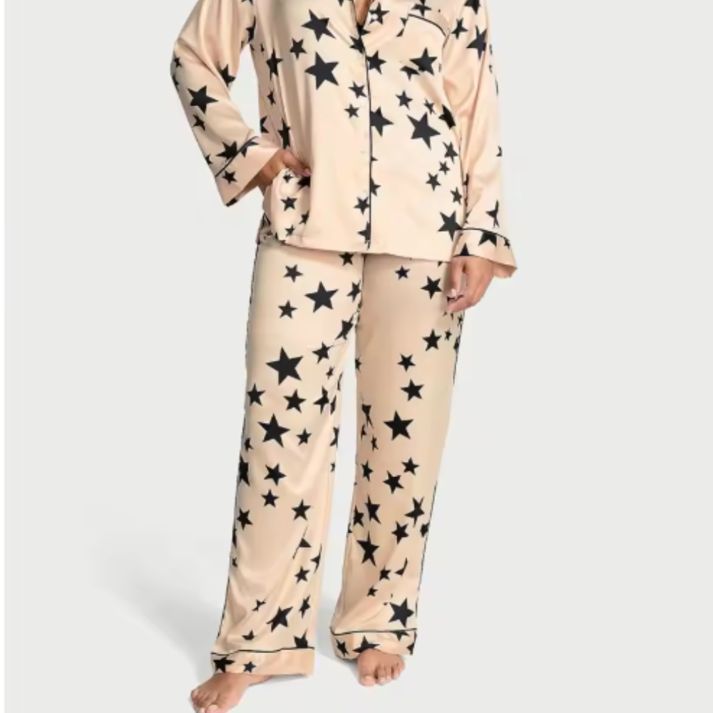 Print Loungewear Silk Set