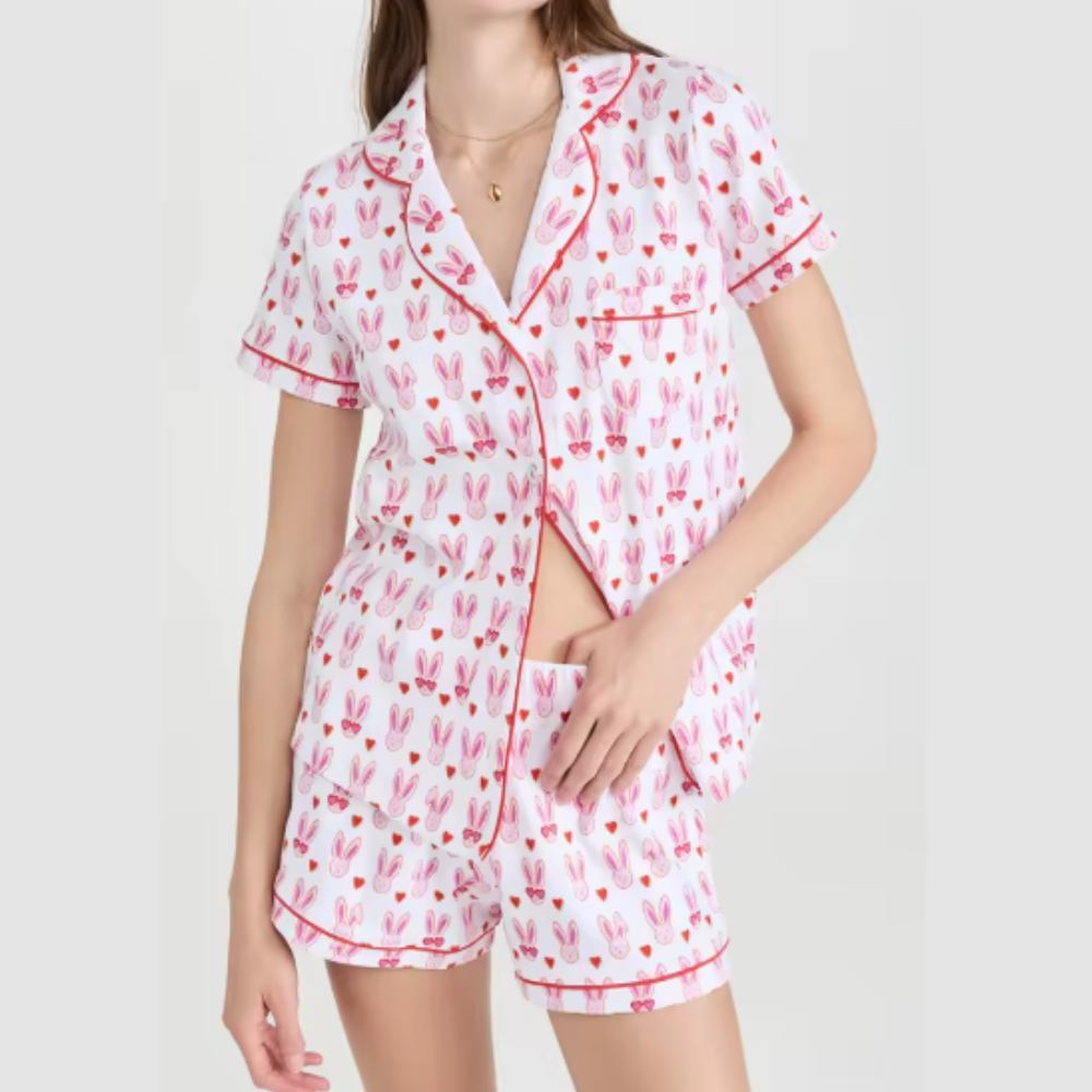 Rabbit Print PJ Set