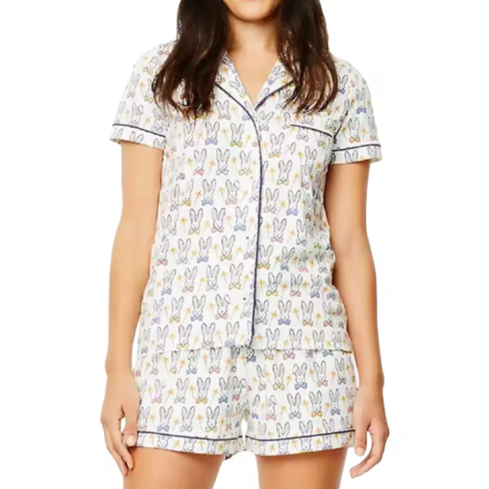 Rabbit Print PJ Set