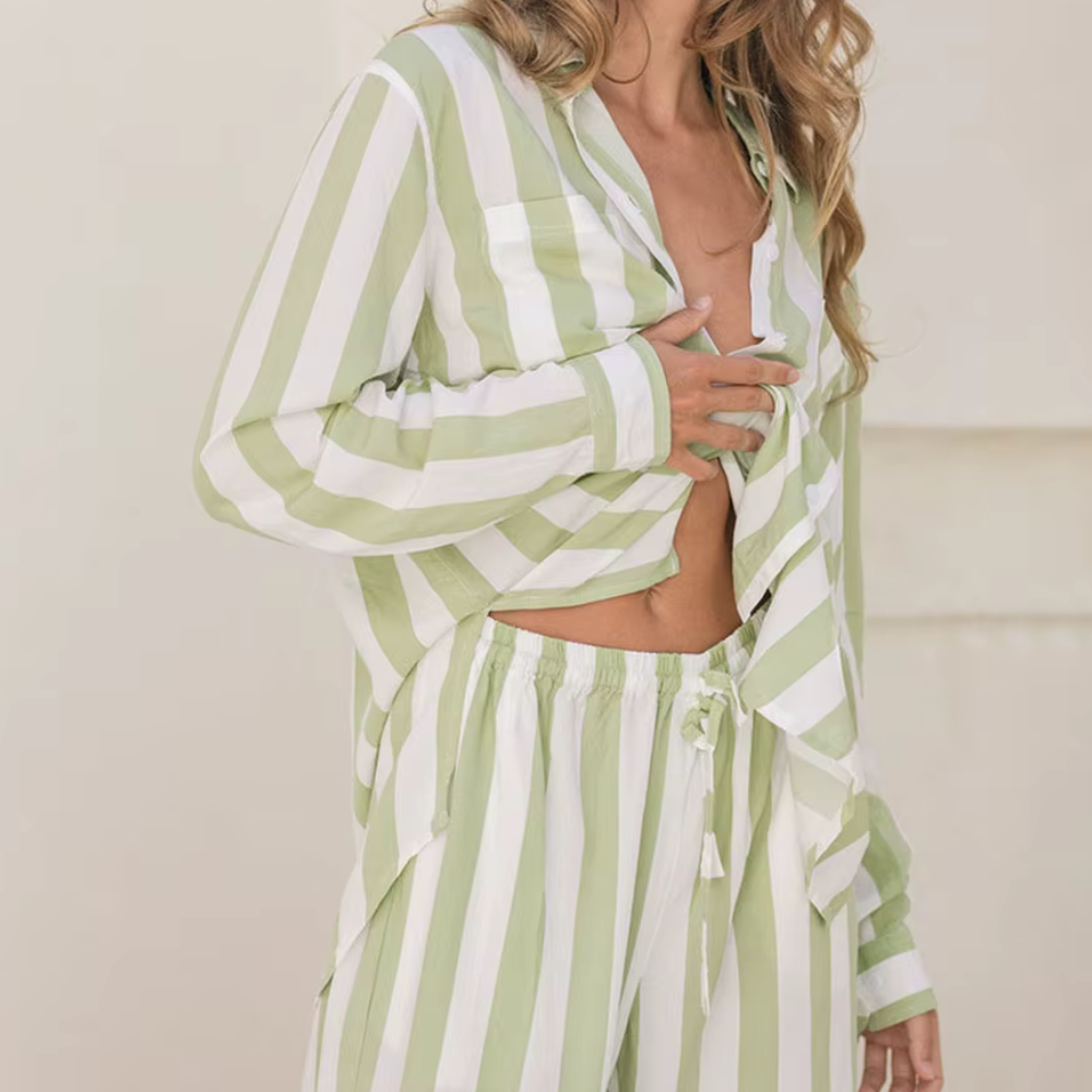 Striped Long Sleeve PJ Set