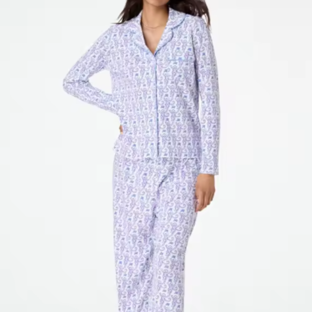 Printed Long Sleeve PJ Set