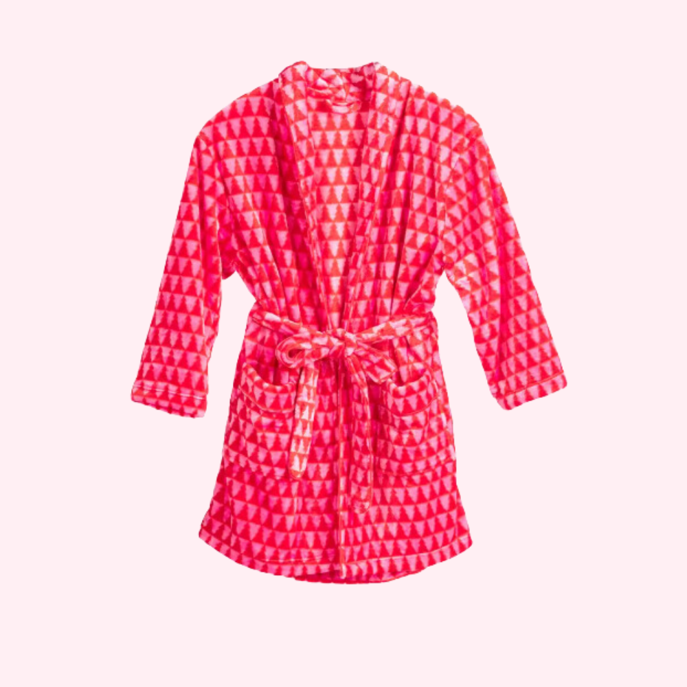 Printed Plush Robe