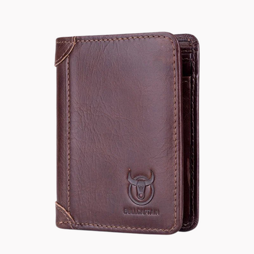 RFID Large Capacity Genuine Leather Bifold Wallet