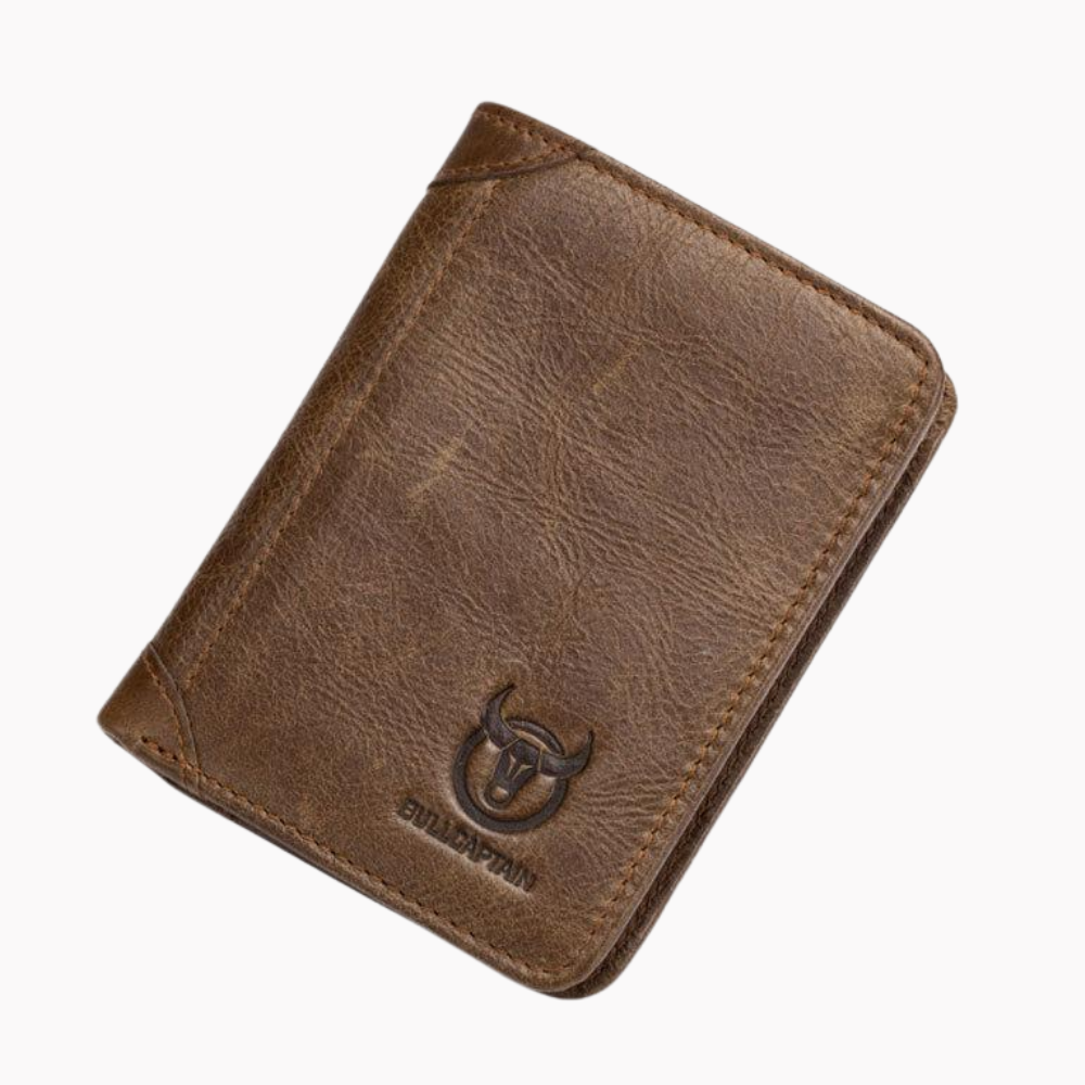 RFID Large Capacity Genuine Leather Bifold Wallet