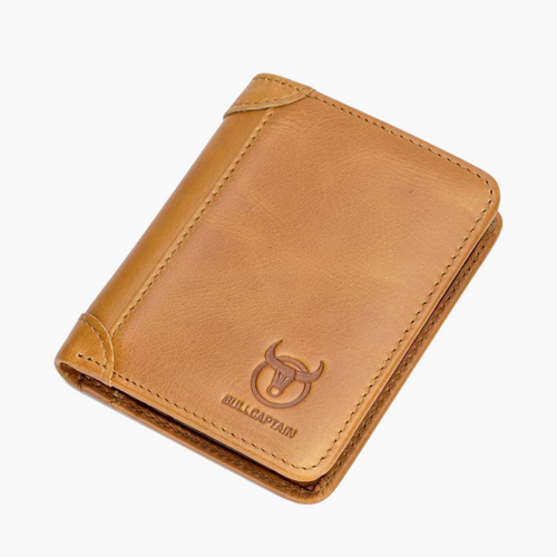 RFID Large Capacity Genuine Leather Bifold Wallet