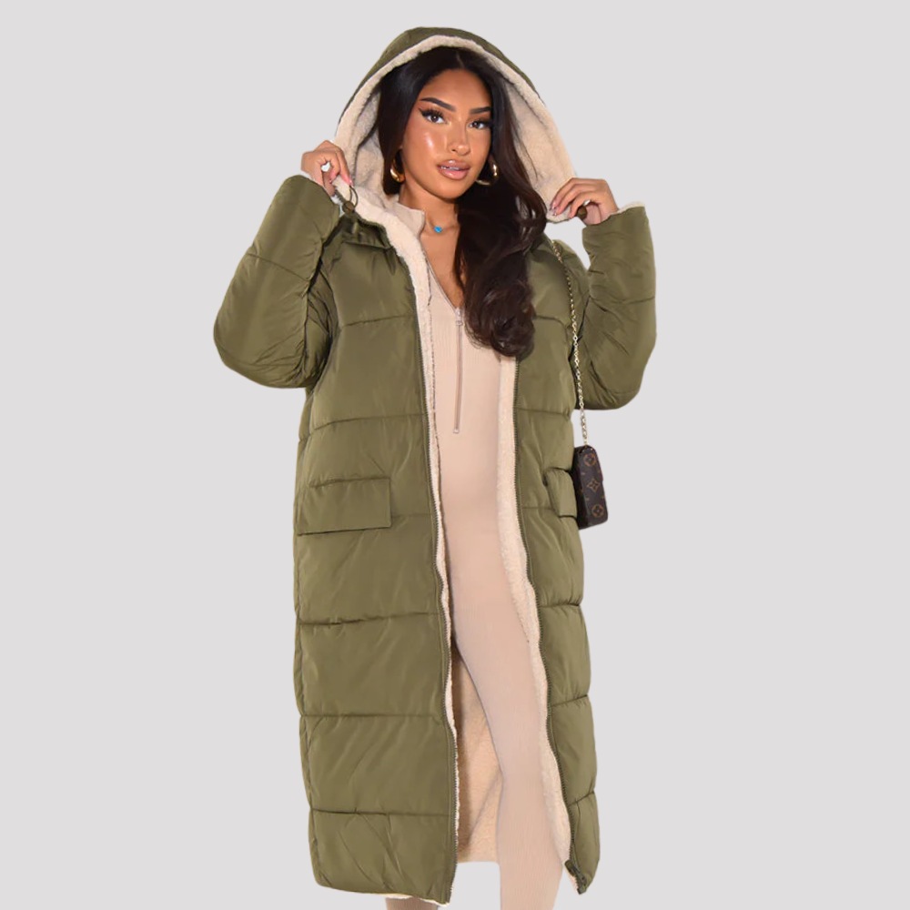 Reversible Long Winter Coat for Women