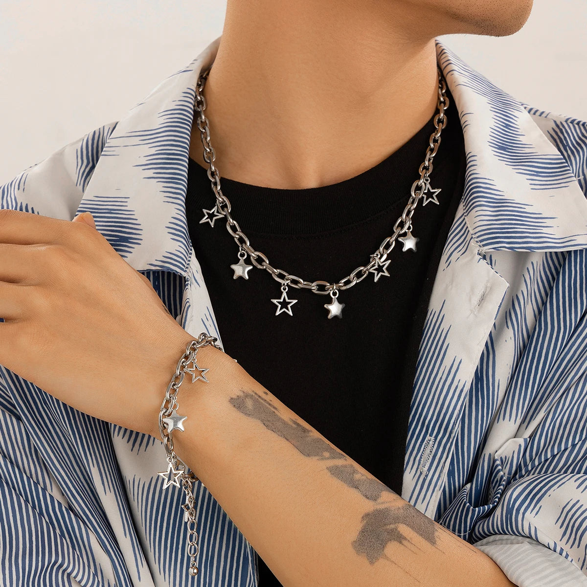 Figaro Set (Bracelet & Chain)