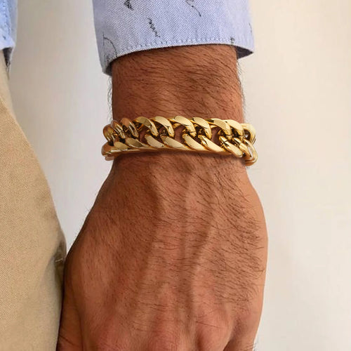 Gold Cuban Chain Bracelet