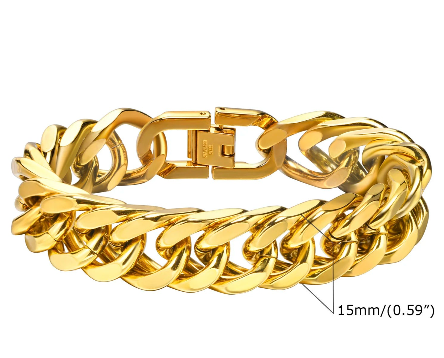 Gold Cuban Chain Bracelet