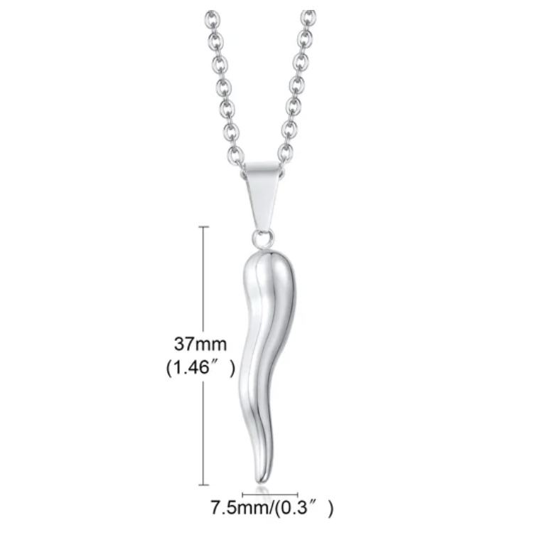 Italian Horn Pendant Necklace