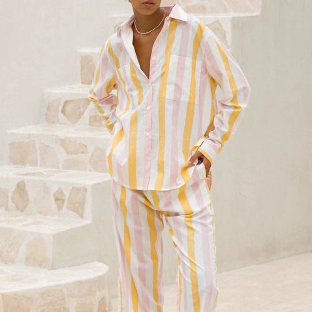 Striped Long Sleeve PJ Set