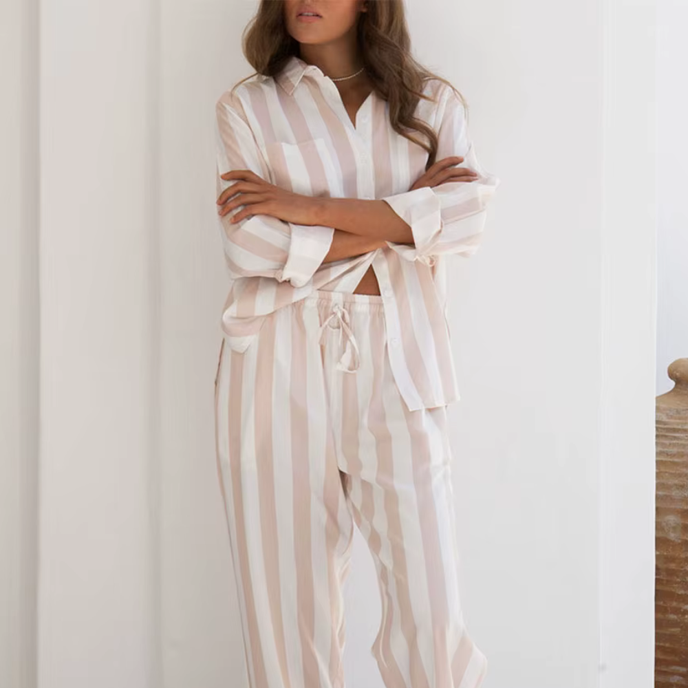 Striped Long Sleeve PJ Set