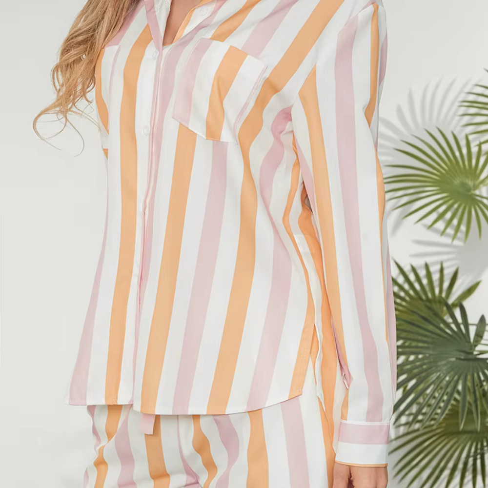 Striped Long Sleeve PJ Set